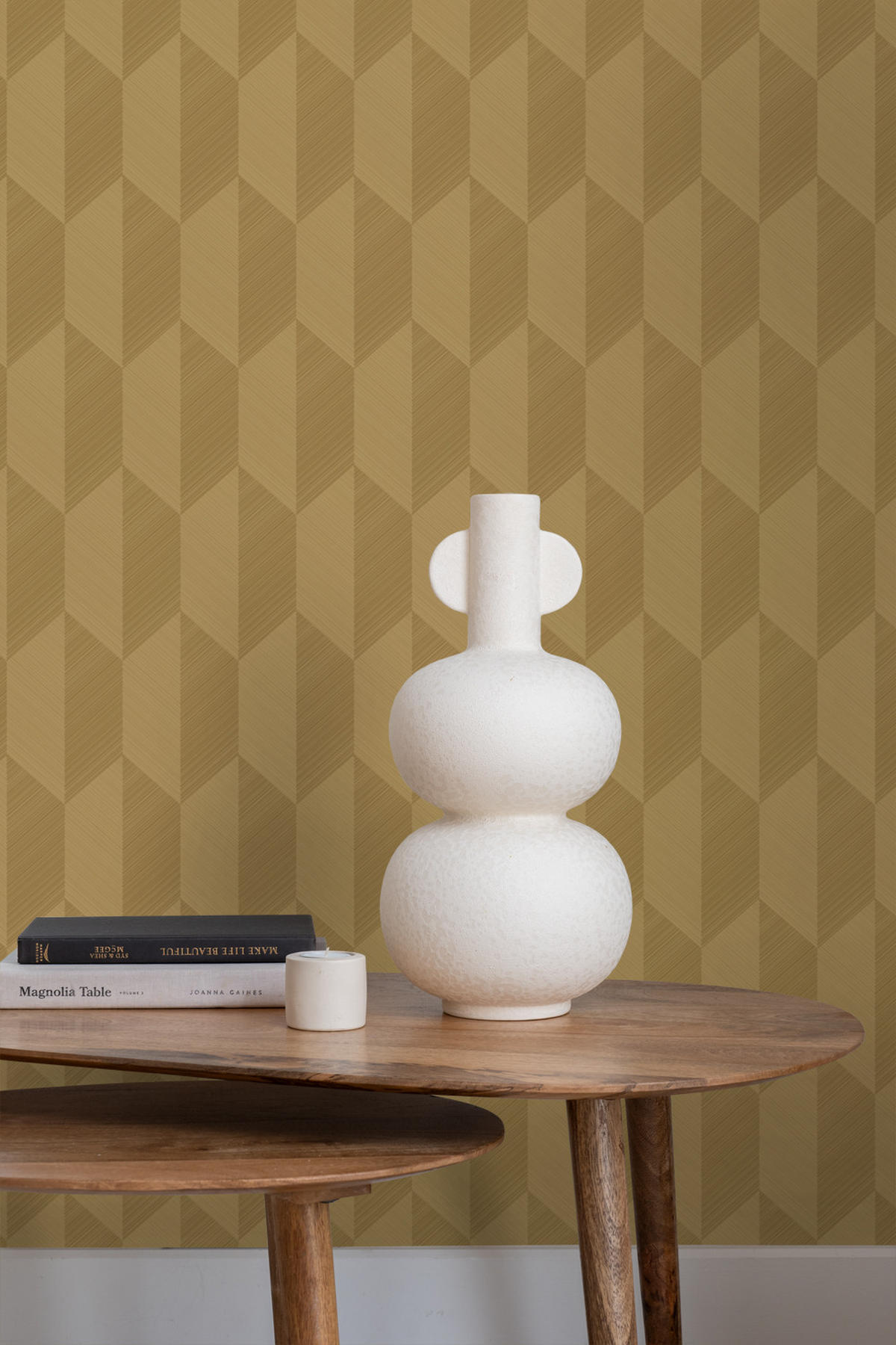 TAPETE 3D Muster 50 x 900 cm - Gelb, Papier (50/900cm) - Origin Wallcoverings