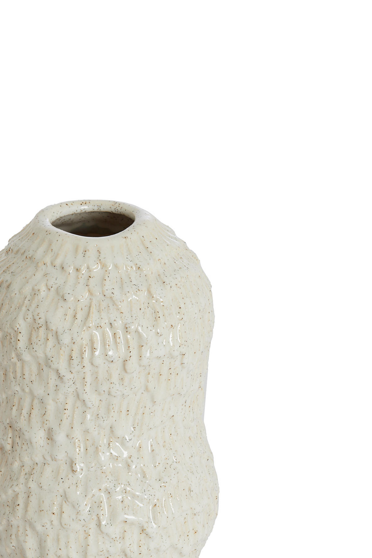 VASE Asola Weiß Ø13,5/20,5 cm - Weiß, Keramik (20.5cm) - Light & Living