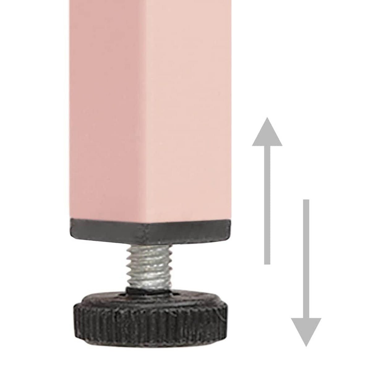 NACHTTISCH Rosa 35/35/51 Cm Stahl - Rosa, Metall (35/51/35cm) - vidaXL