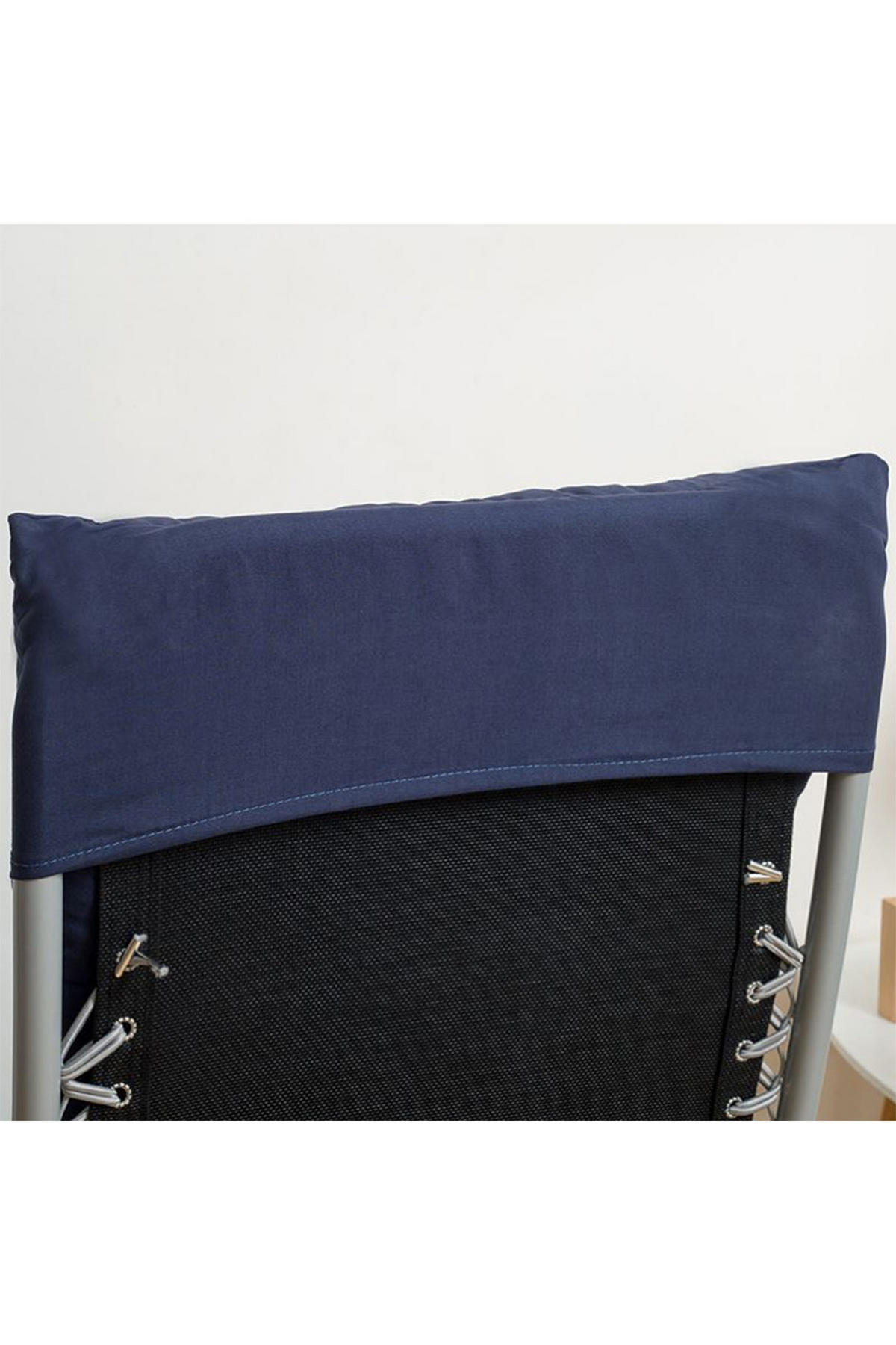 LIEGESTUHLKISSEN aus Baumwollmischung in Dunkel Blau Dickes, weiches und bequemes für den Außenbereich 125 cm x 48 cm - Dunkelblau, Textil (48/125cm) - Livingandhome