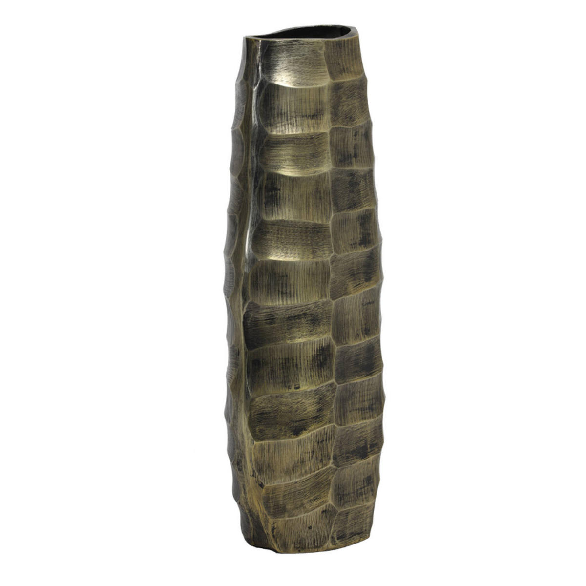 BODENVASE MUKA 20x11x42 cm, Metall, Antik Bronze - Bronzefarben, Metall (42cm) - Light & Living