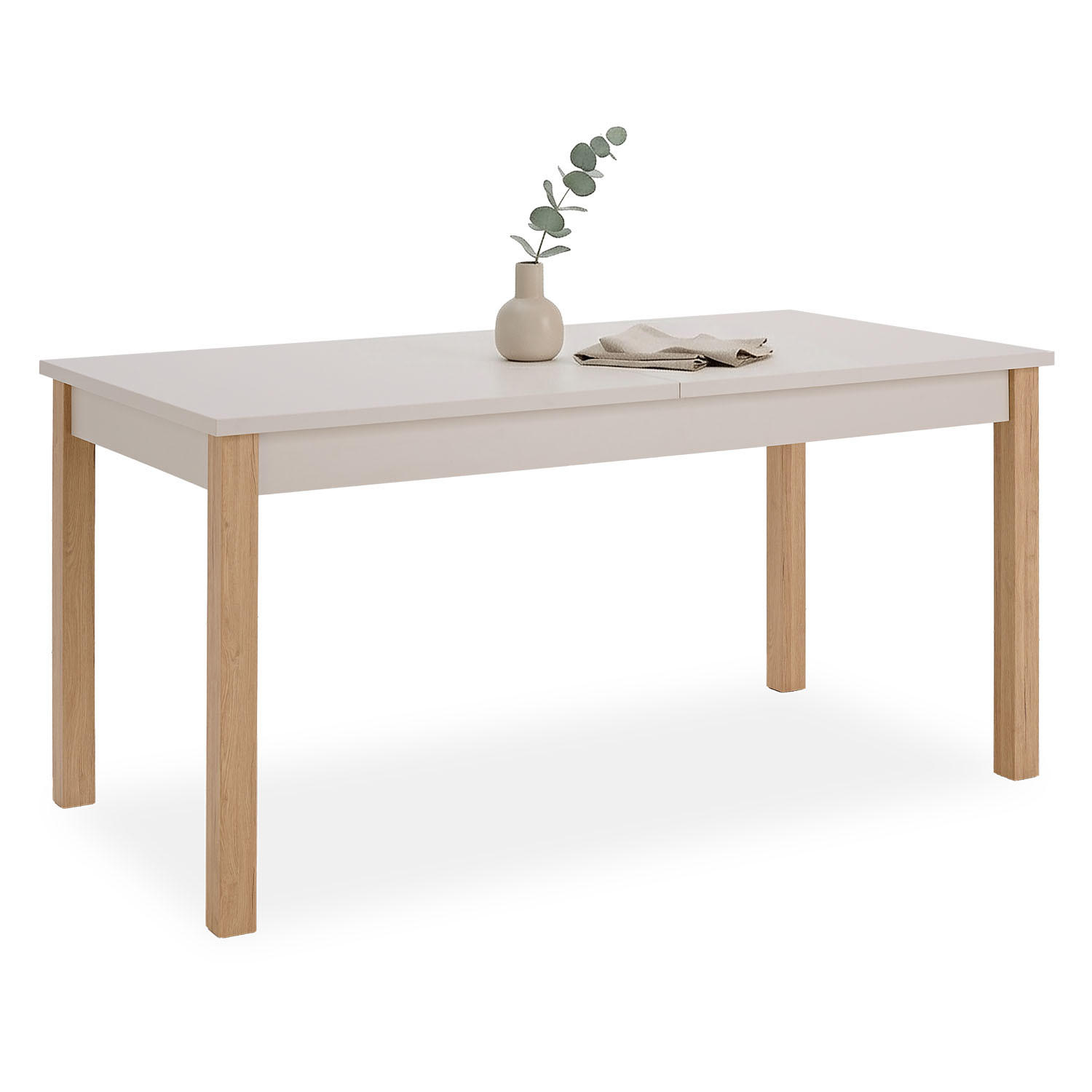 ESSTISCH in beige 160-200/80/77 cm ausziehbar - Beige/Eiche Artisan, Holz (160/80/77cm) - Homestyle4u