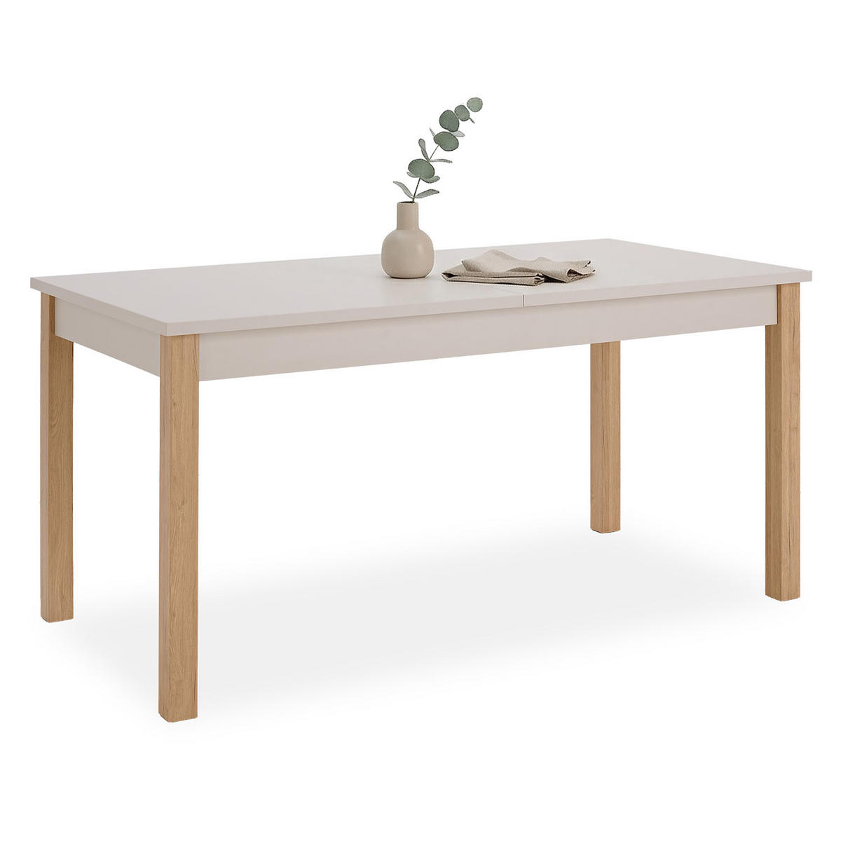 ESSTISCH in beige 160-200/80/77 cm ausziehbar - Beige/Eiche Artisan, Holz (160/80/77cm) - Homestyle4u