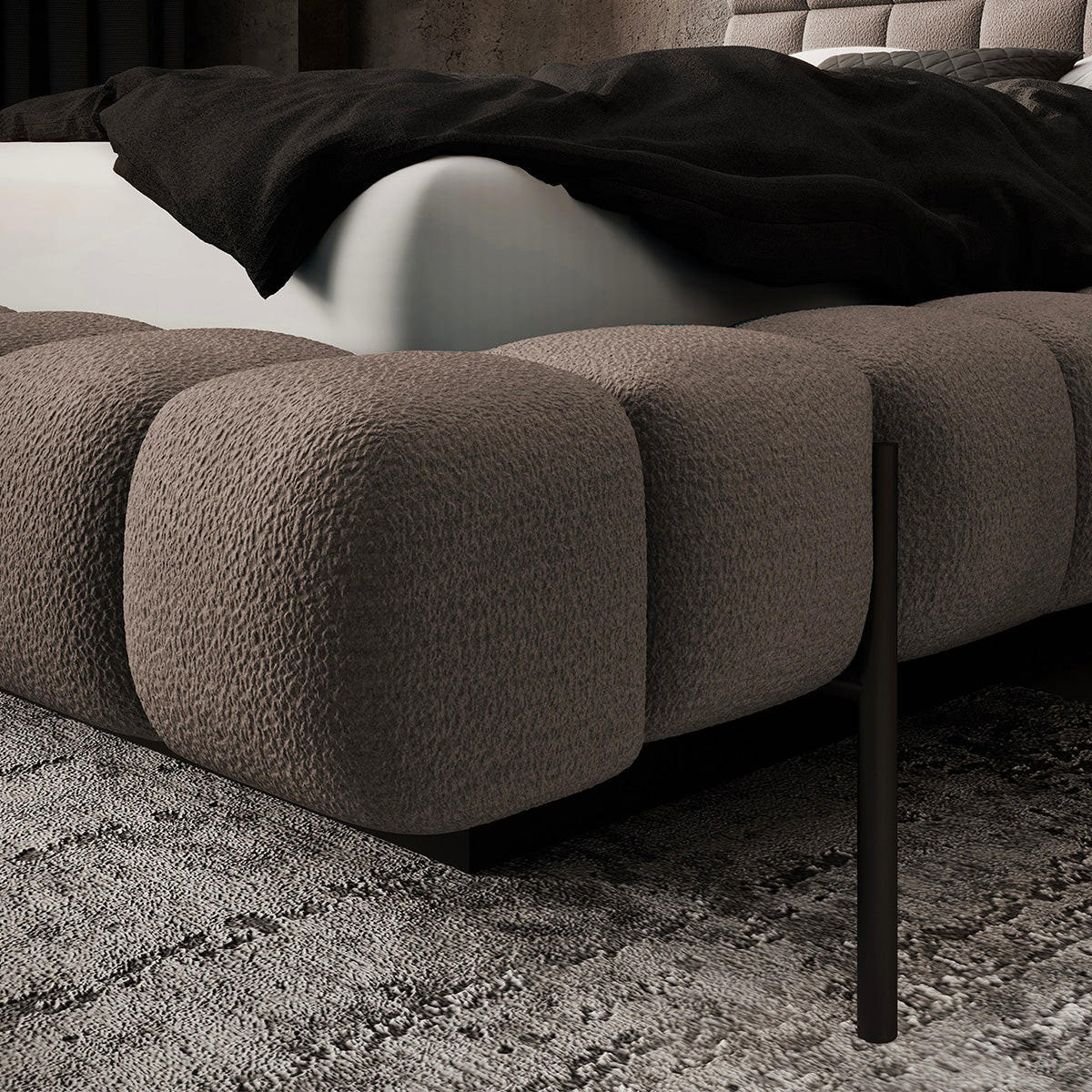 BOXBETT 180/200 Ezio Taupe - Taupe, Holz (180/200cm) - Petits-meubles