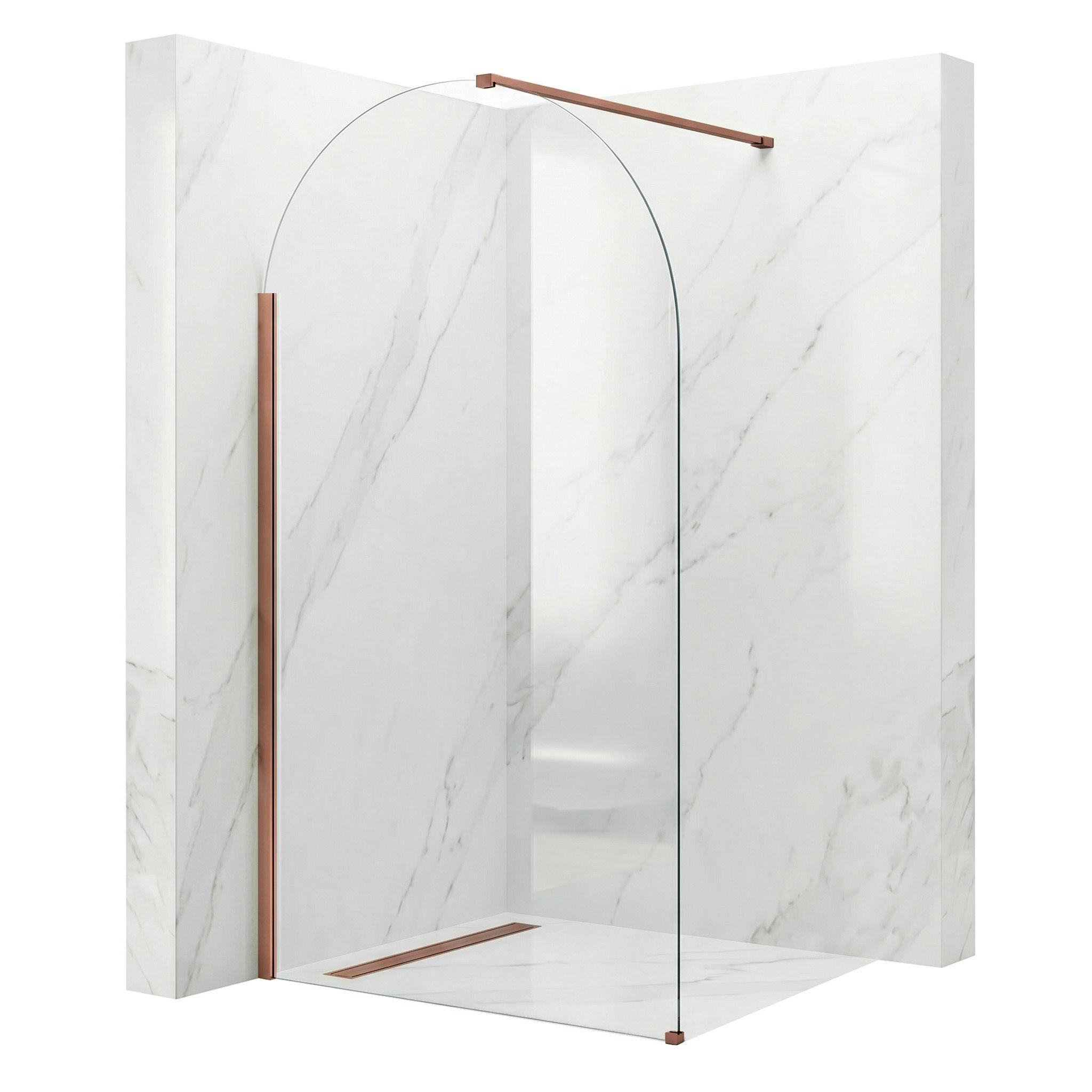 DUSCHWAND Rea Heaven Brush Copper 110 - Kupferfarben, Glas (110/200cm) - REA