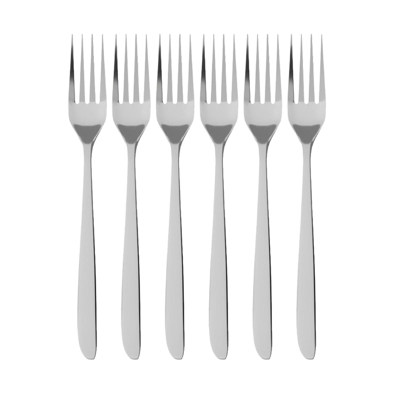 TAFELGABEL SoftWave silber 21 cm 6er Set - Silberfarben, Metall - Villeroy & Boch