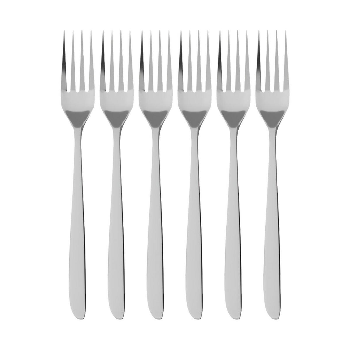 TAFELGABEL SoftWave silber 21 cm 6er Set - Silberfarben, Metall - Villeroy & Boch