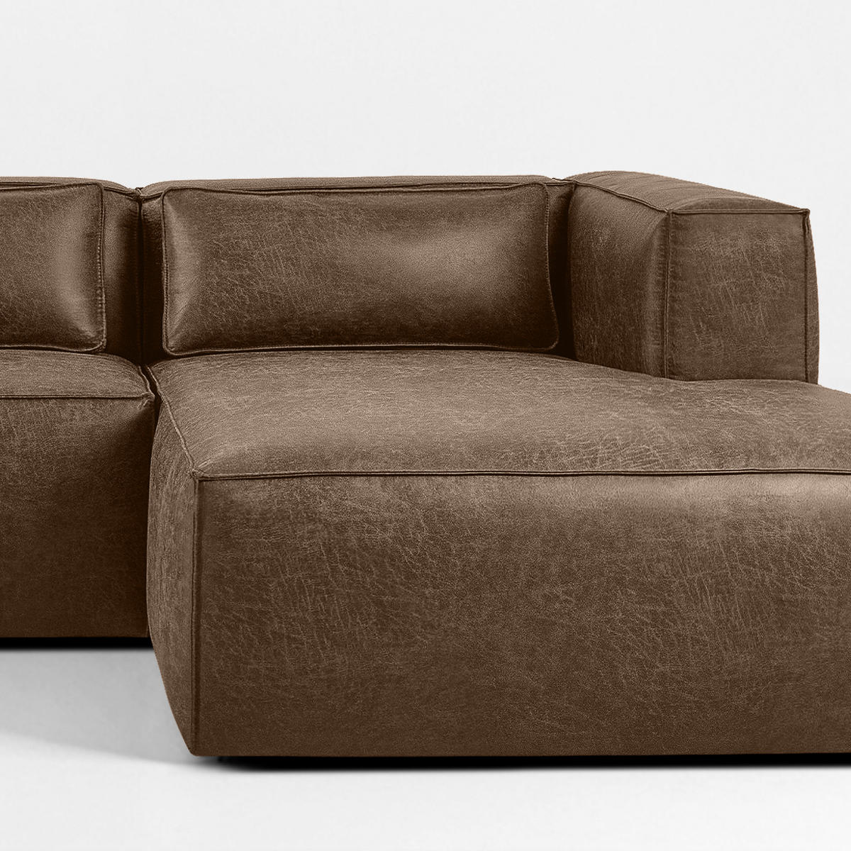 ECKSOFA RECHTS FEROX, Dunkelbraun - Dunkelbraun, Holz/Holzwerkstoff (300/175cm) - KONSIMO®