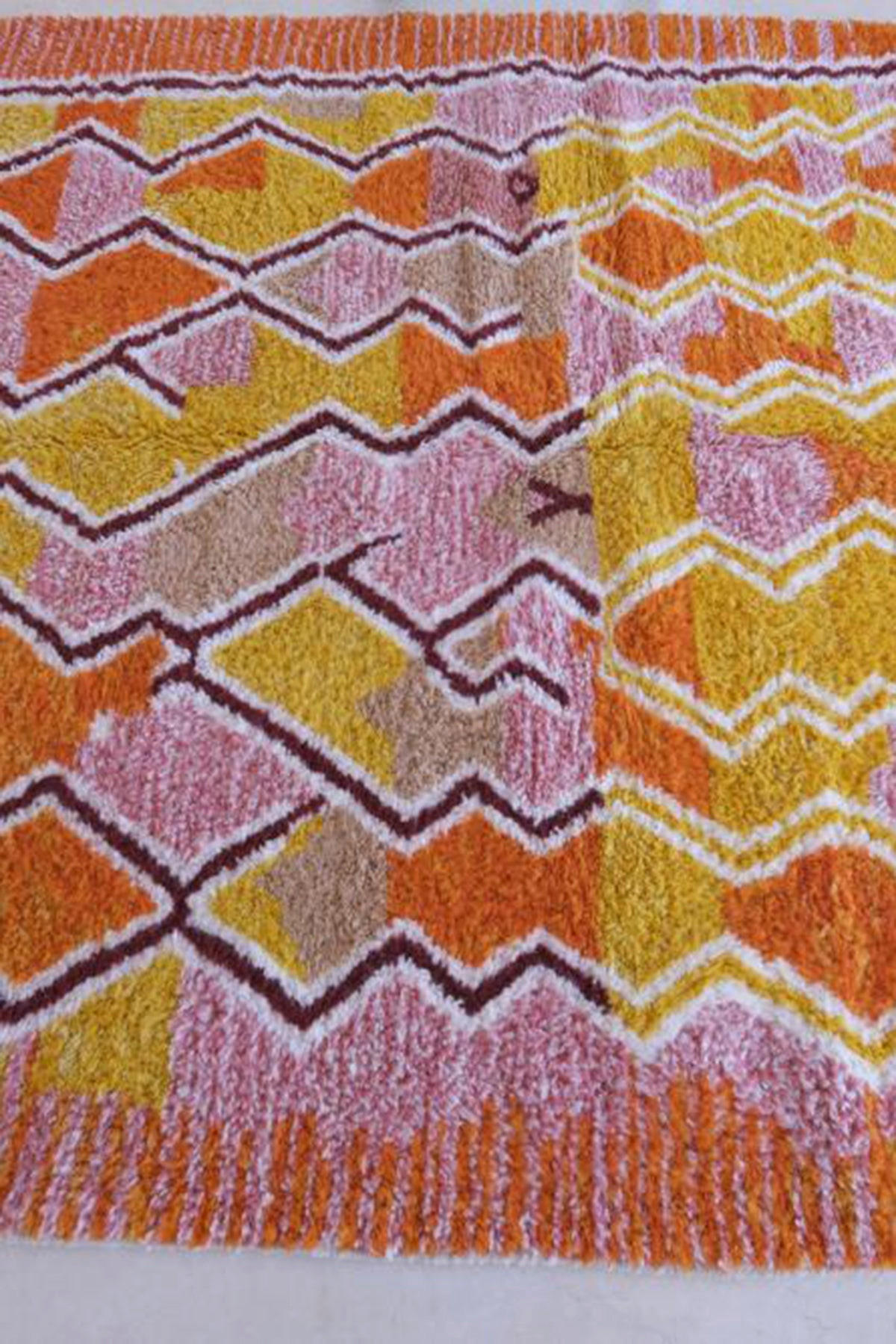 BERBERTEPPICH aus reiner Wolle 210x 271 cm - Orange, Naturmaterialien (210/271cm) - AFK Living