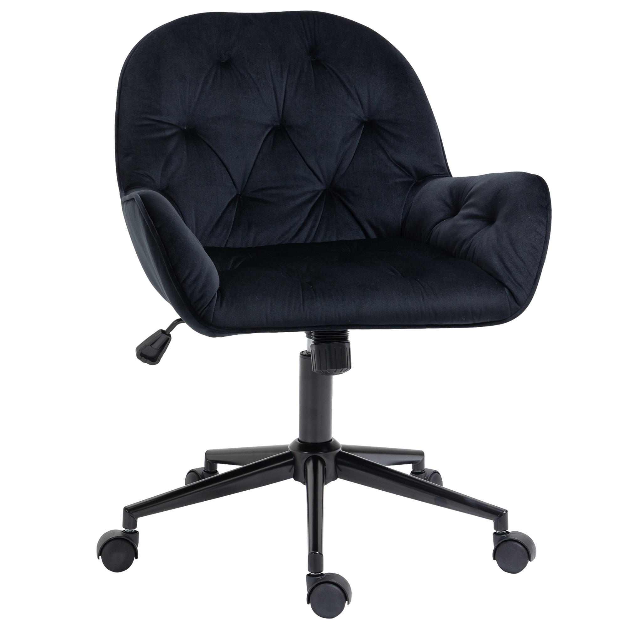 BÜROSTUHL, Polyester, Schwarz - Schwarz, Kunststoff (61/91/60cm) - Vinsetto