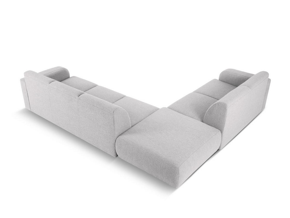 ECKSOFA links Molino aus Boucle hellgrau 6 Sitzplätze - Hellgrau, Textil (250/315cm) - Micadoni