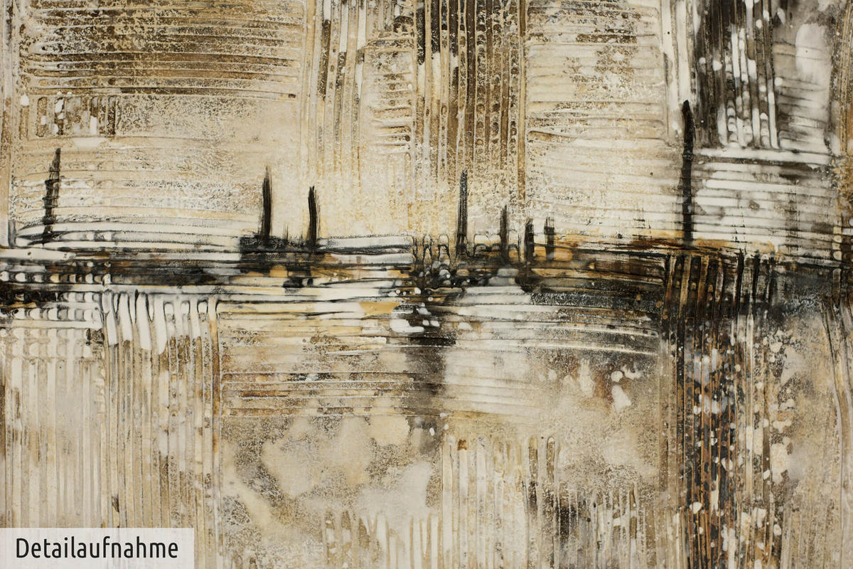 ACRYLBILD HANDGEMALT 60/80 cm - Beige/Braun, Holz/Textil (60/80cm) - KUNSTLOFT