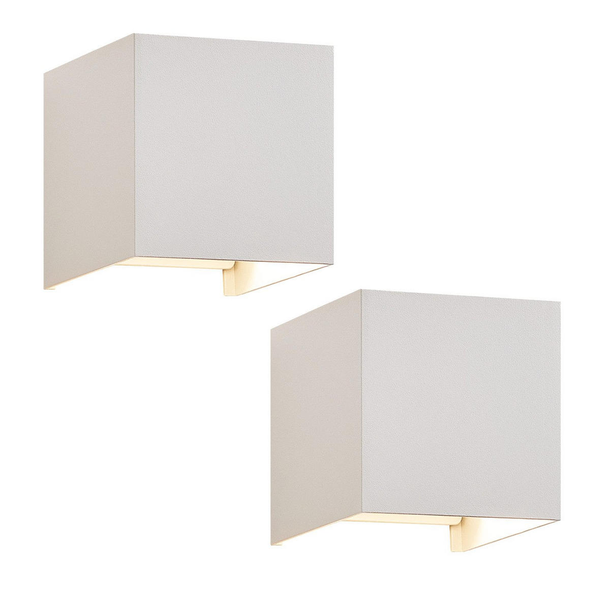 WANDLEUCHTE Luminance 22/11/11.5 cm - Weiß, Metall (11/11.5/22cm) - ZMH