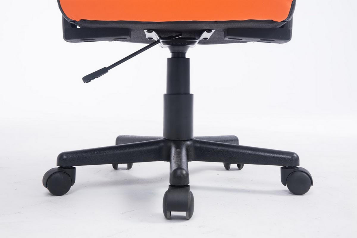 BÜROSTUHL Funny, Kunstleder Schwarz/Orange - Orange, Kunststoff/Textil (56/93/59cm) - TPFLiving