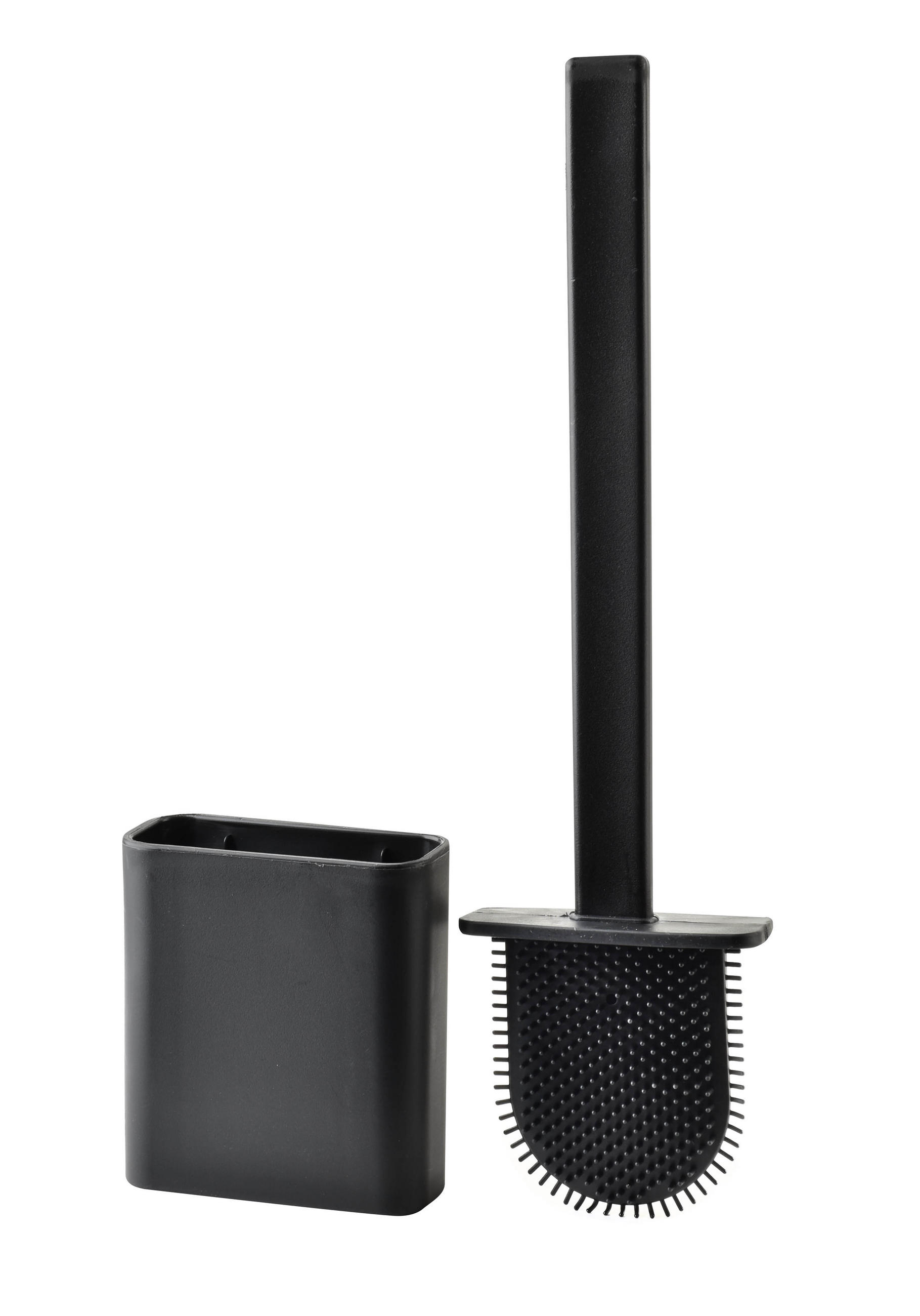 WC-GARNITUR Eda Schwarz 35.5/5/36 cm Kunstoff - Schwarz, Kunststoff (5/36/35.5cm) - Mondex