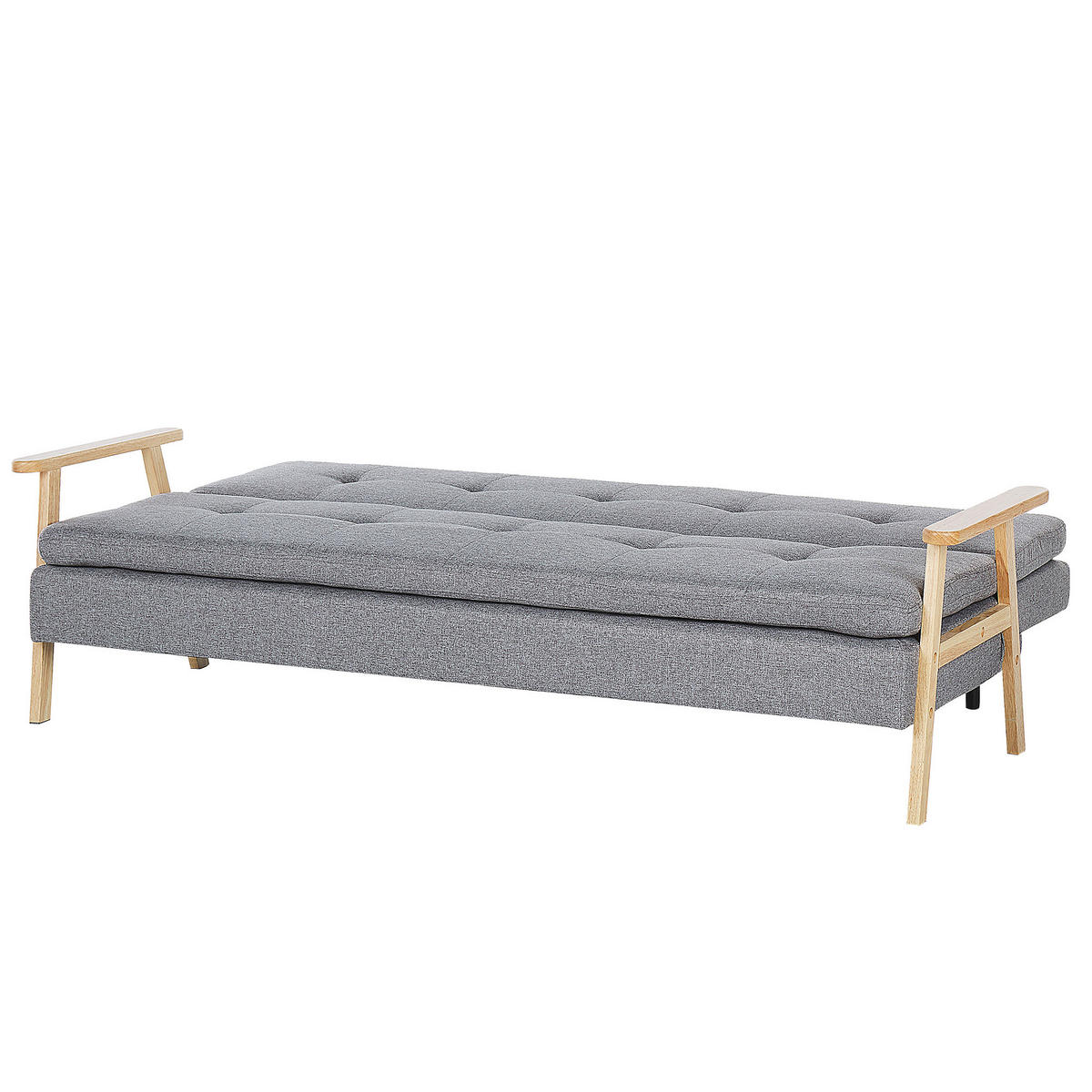 SCHLAFSOFA Polsterbezug Hellgrau Tjorn - Hellgrau, Textil (204/84/67cm) - Beliani
