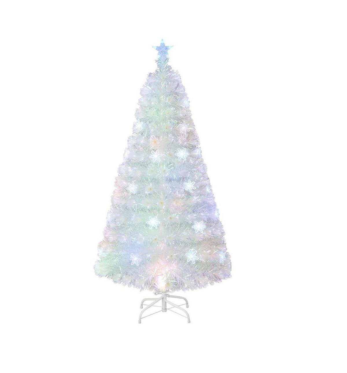 TANNENBAUM Weiß - Weiß, Kunststoff (150cm) - COSTWAY