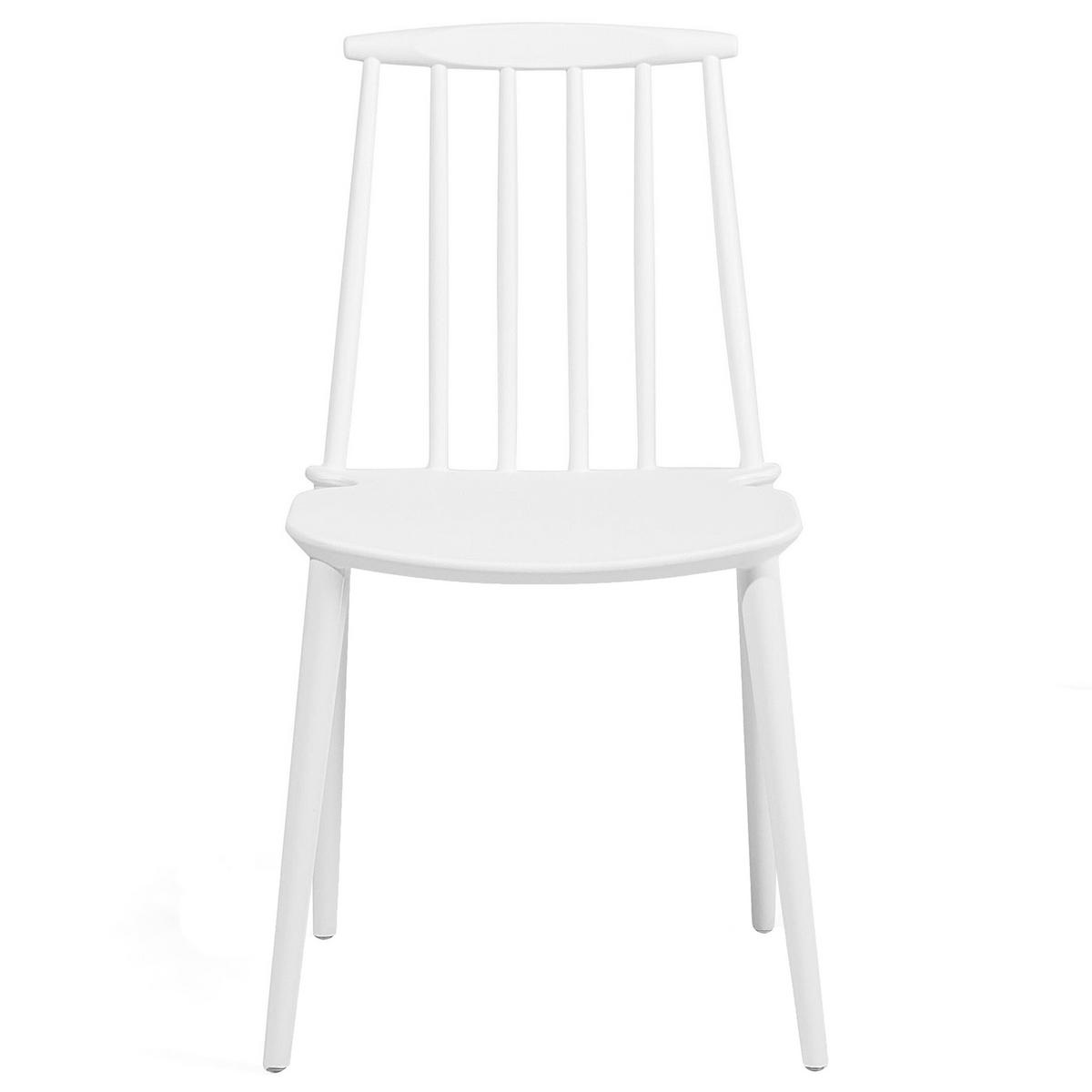 ESSZIMMERSTUHL 2er-Set Kunststoff Weiß Ventnor - Weiß, Kunststoff (49/83/41cm) - Beliani