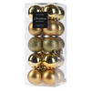 CHRISTBAUMKUGEL Santa Lila Gold 4/4/4 cm Kunstoff - Goldfarben, Kunststoff (4/4/4cm) - Mondex