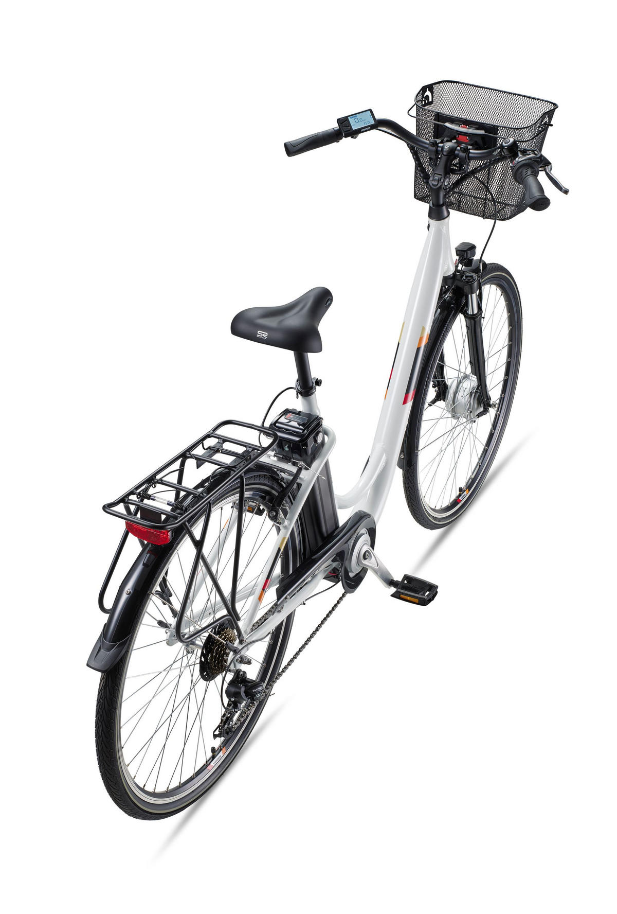 E-BIKE Cityrad Multitalent RC822 Für Damen u. Herren 374,4 Wh Frontmotor 7-Gang-Kettenschaltung 28 Zoll - Weiß, Metall (114.5cm) - Telefunken