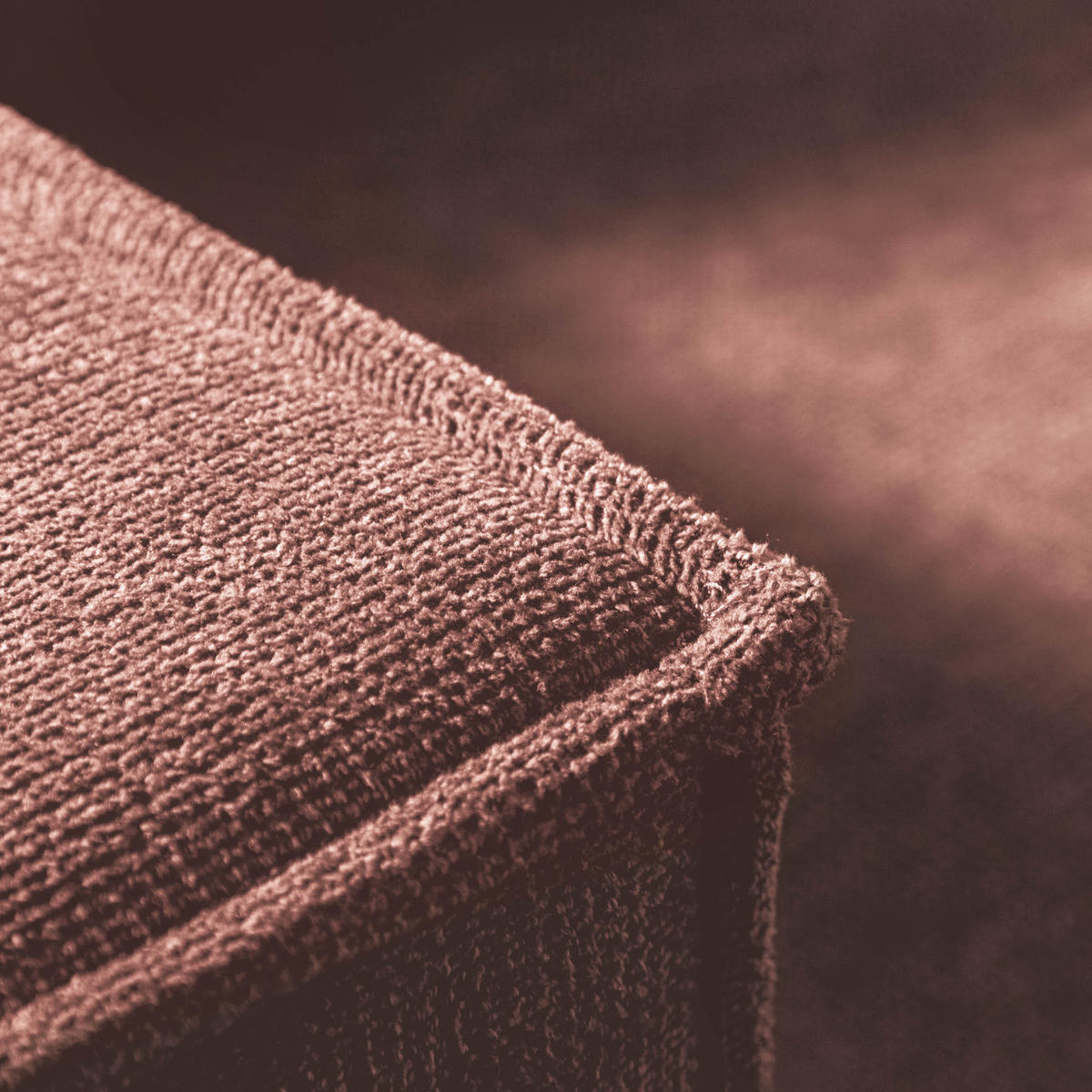 ECKSOFA Ottomane links Geflechtstoff 266x150x80 rosa FINN - Rosa, Textil (150/266cm) - Massivmoebel24