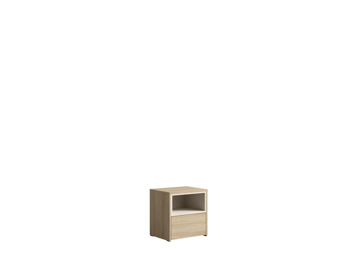 NACHTTISCH Barista Oak, Wüstensand 45/45,9/37 - Eichefarben, Holzwerkstoff (45/46/37cm) - RAUMHIRSCH FURNITURE