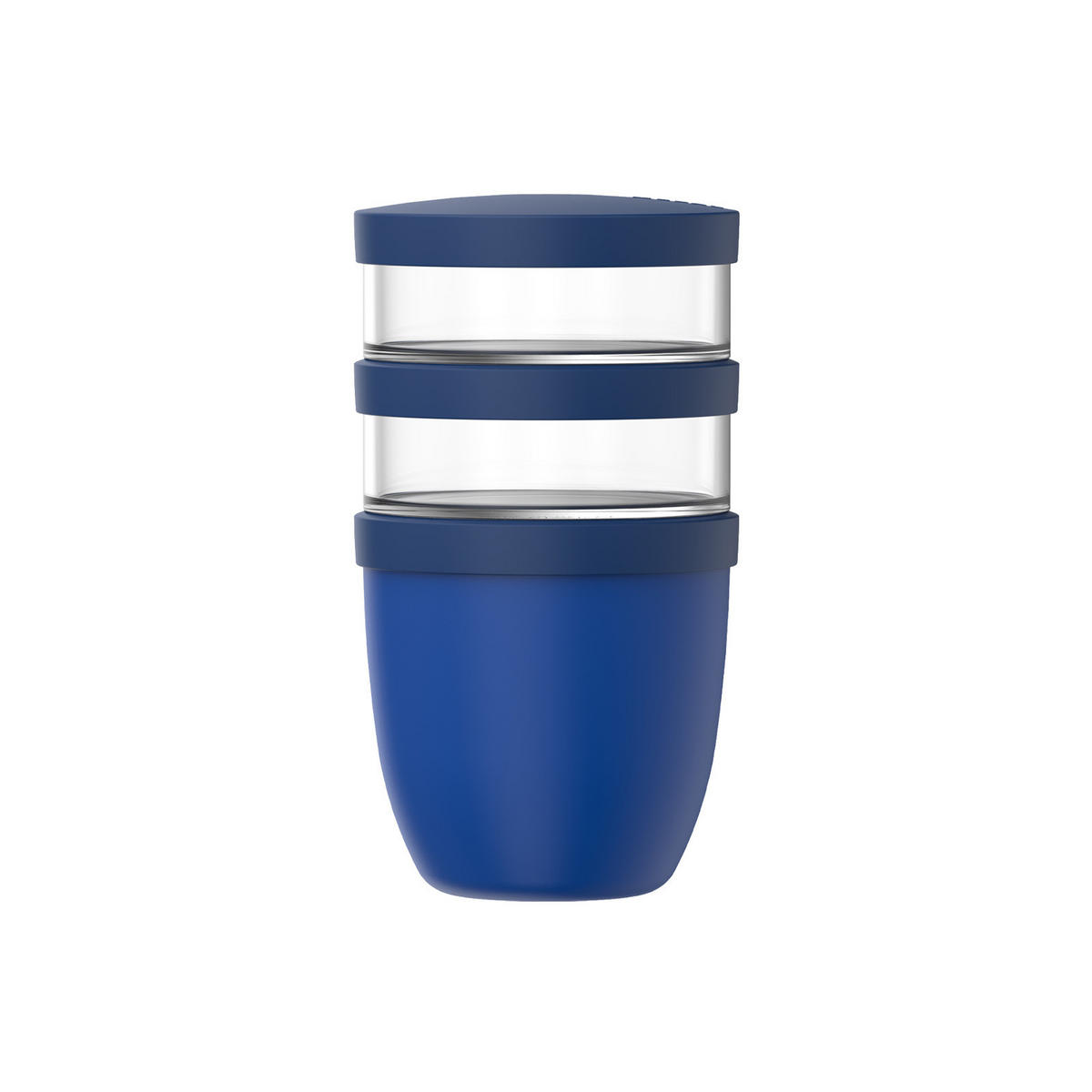 LUNCHPOT Ellipse Vivid Blue 500 ml + 2x 200 ml - Dunkelblau, Kunststoff (10.7/20/10.7cm) - Mepal