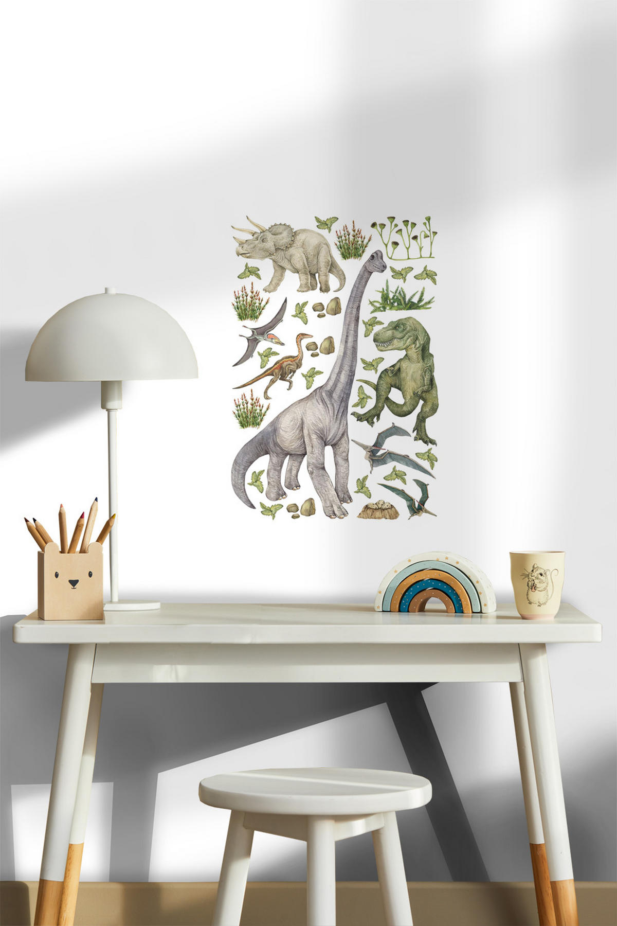WANDTATTOO Dinosaurier 65 x 42.5 cm - Multicolor, Papier (65/42.5/42.5cm) - Sanders & Sanders