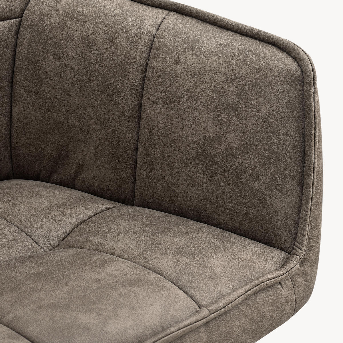 ARMLEHNSTUHL Birmingham - Taupe/Schwarz, Textil/Metall (60/82/59cm) - [en.casa]