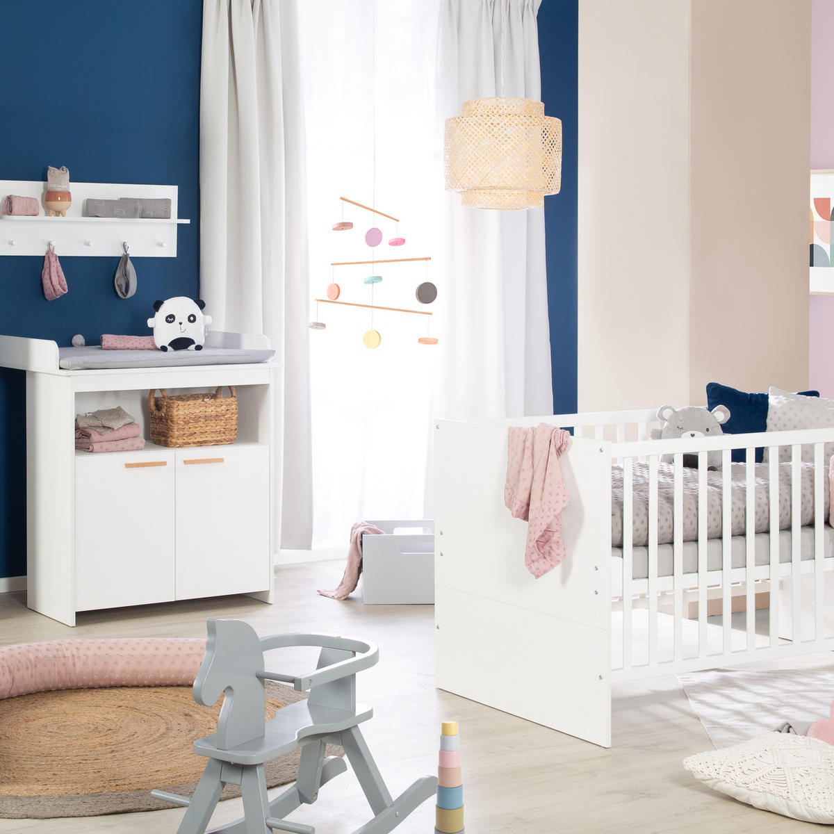 BABYZIMMER-SET Anton 2-teilig - Weiß, Holzwerkstoff (78.5/80/142cm) - Roba