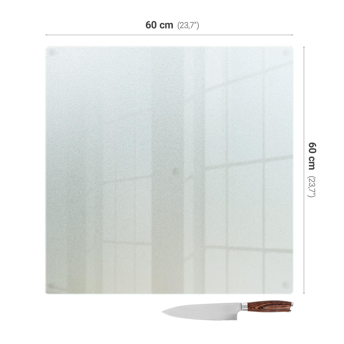 KÜCHENRÜCKWAND Glas 60x60 cm - Transparent, Glas (60/60/0.4cm) - Wallfluent