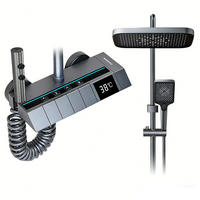 ÜBERKOPFBRAUSESET Regendusche Bidet Mischbatterie Grau - Dunkelgrau, Metall (20/110/30cm) - Kaket
