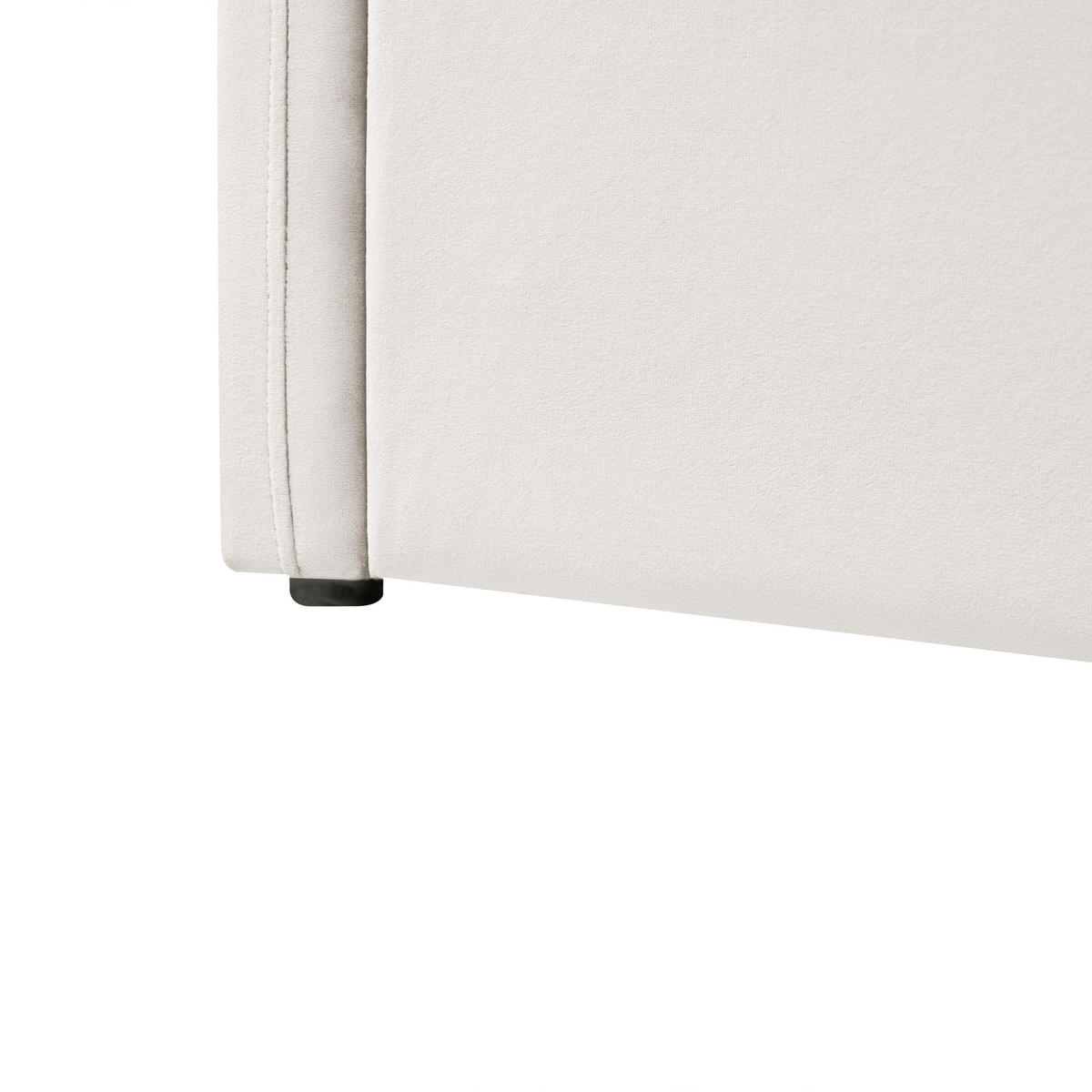 POSTEL s úložným prostorem 90/200 cm Sametová látka Světle béžová Polignac - béžová, textil (90/200cm) - Beliani