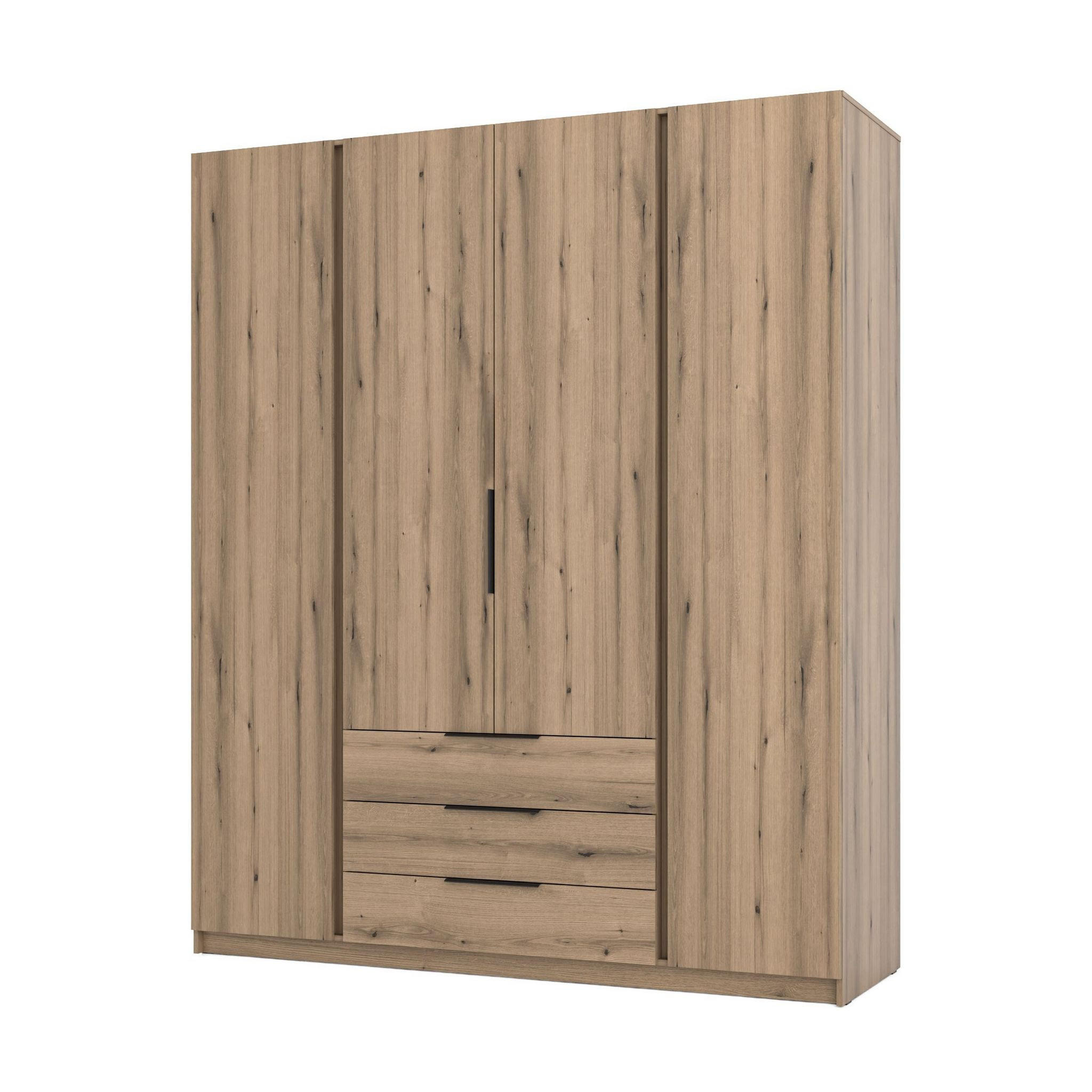 DREHTÜRENSCHRANK CAGLIARI 200/239/61,9cm 4-türig Goldfarben - Goldfarben, Holzwerkstoff (200/239/61.9cm) - MASSENO