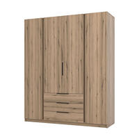 DREHTÜRENSCHRANK CAGLIARI 200/239/61,9cm 4-türig Goldfarben - Goldfarben, Holzwerkstoff (200/239/61.9cm) - MASSENO