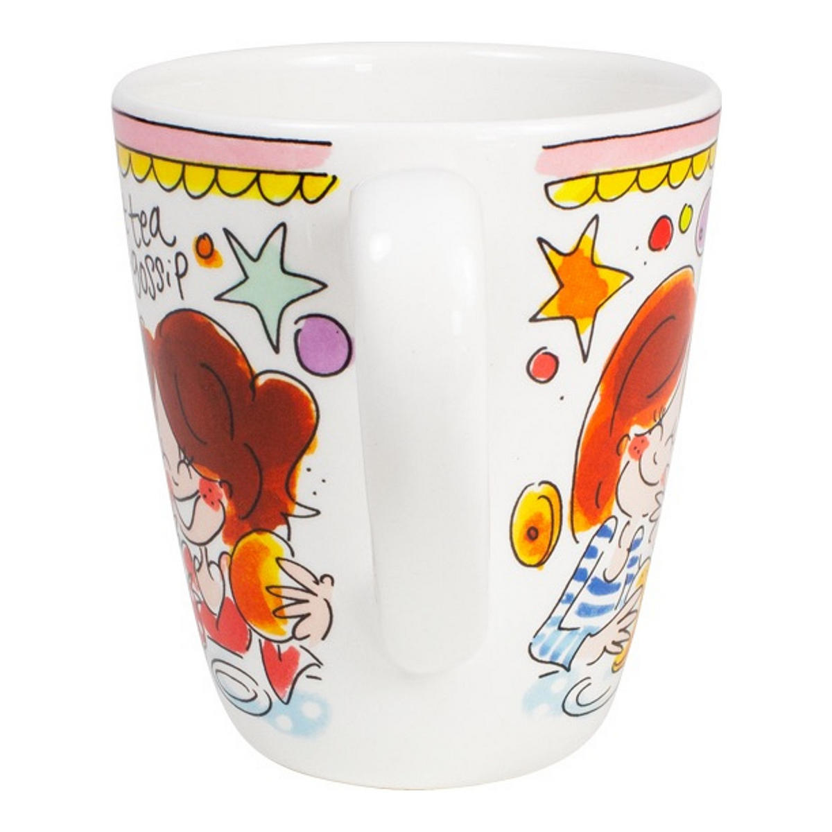 BECHER Rosa Rand in Bunt - 350 ml - Multicolor, Keramik (0.35L) - Blond Amsterdam
