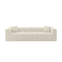 POHOVKA 3-MÍSTNÁ DONY-3 315x90x71 cm Béžová Buklé - černá/písková barva, kompozitní dřevo/textil (315/71/90cm) - ALTDECOR