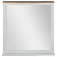 WANDSPIEGEL 80x76cm rechteckig Natur/Weiß mit Holzrahmen Landhaus-Stil - Naturfarben, Holz (12/76/80cm) - WOMO-DESIGN