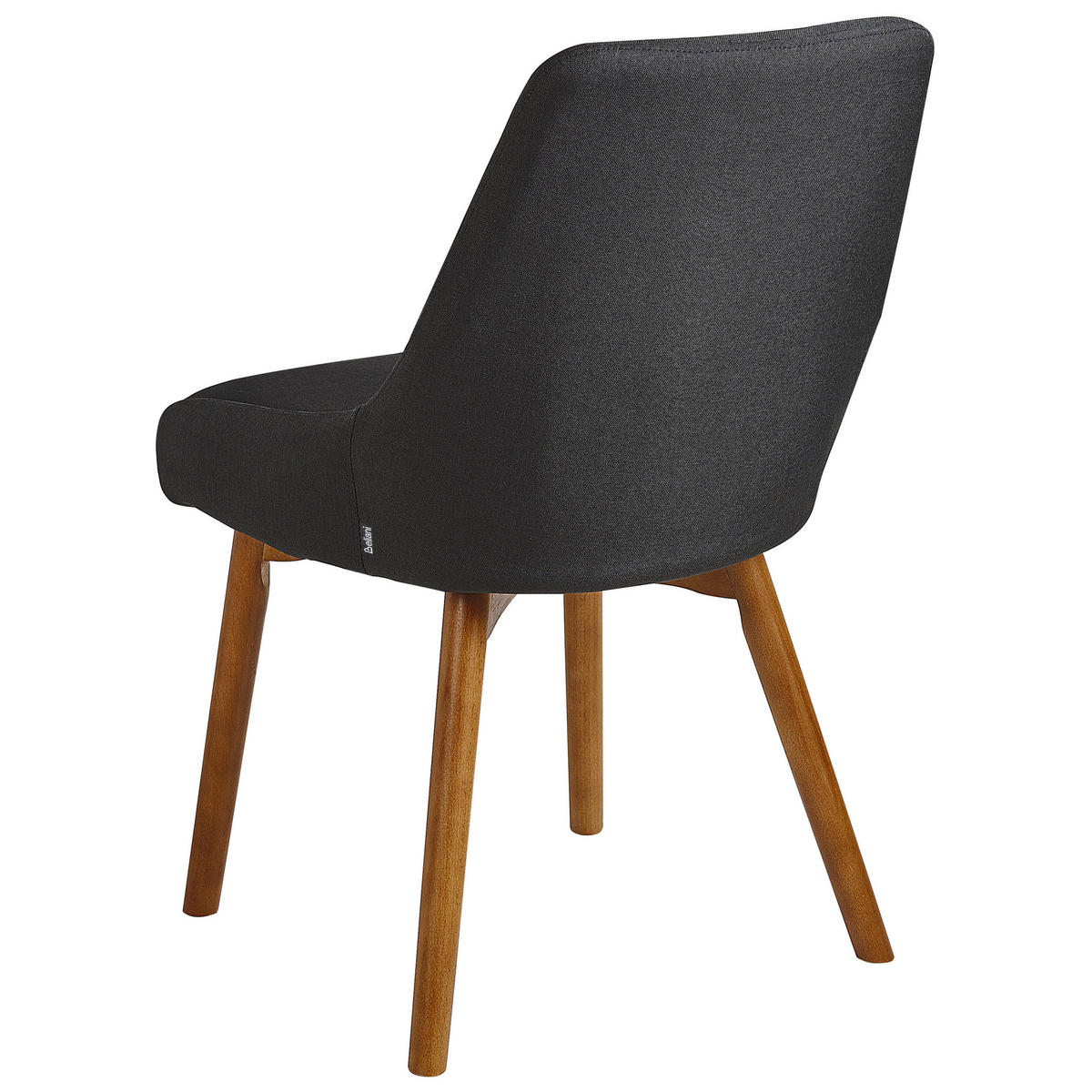 STUHL 2er-Set Polsterbezug Schwarz Melfort - Schwarz, Holz/Textil (49/82/58cm) - Beliani