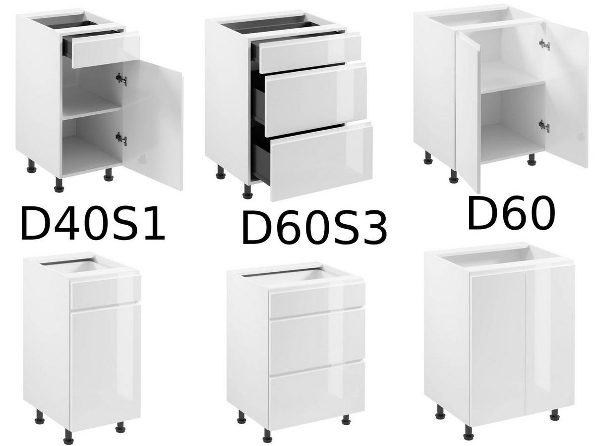 WINKELKÜCHE 320 cm x 280 x 260 cm - Aspen KA17-M320 - in Weiß/Hochglanz - Weiß Hochglanz, Holz (860/212/58cm)