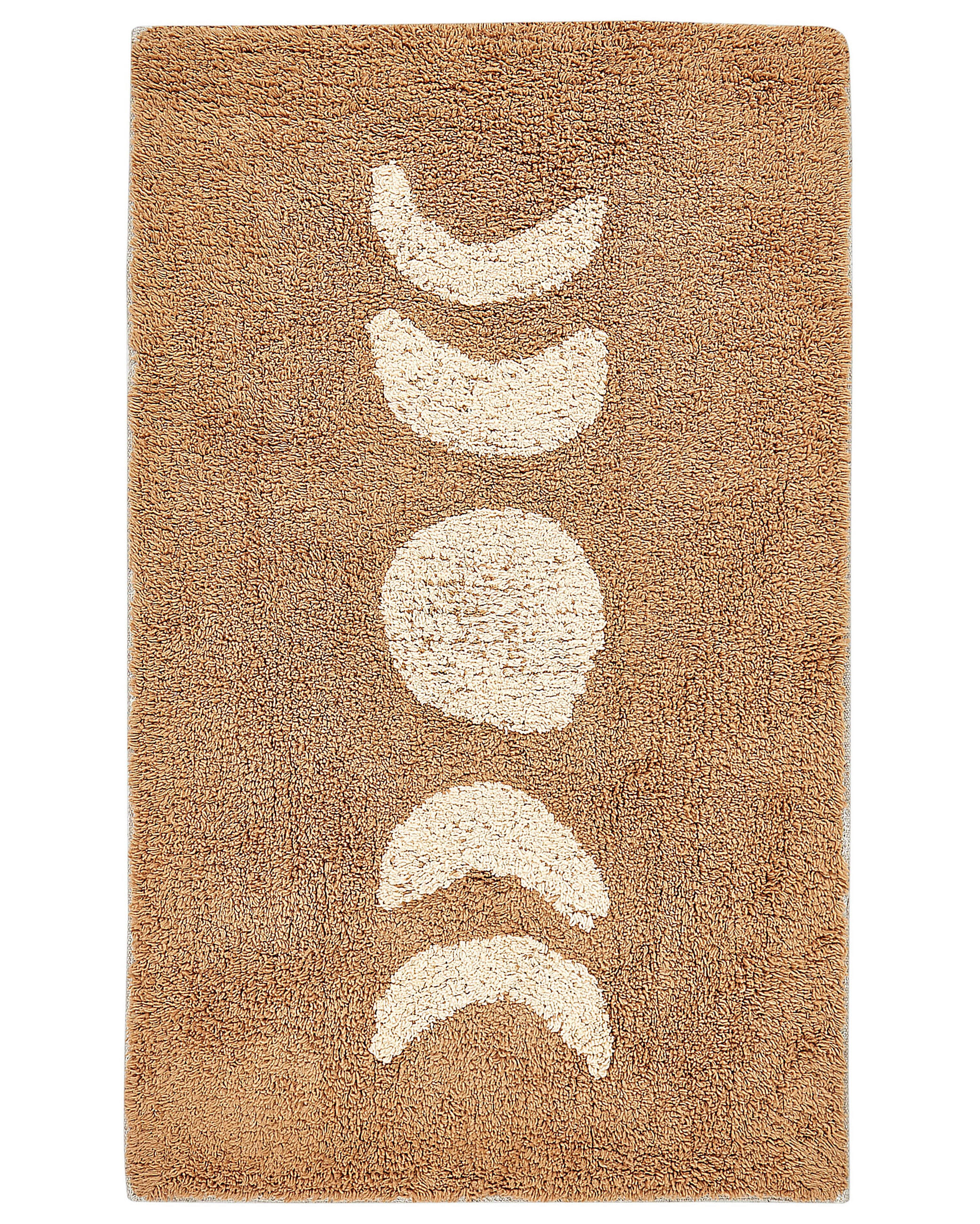 BADEMATTE Braun 50 x 80 cm Esme - Beige/Braun, Textil (50/80cm) - Beliani