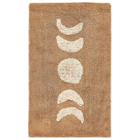 BADEMATTE Braun 50 x 80 cm Esme - Beige/Braun, Textil (50/80cm) - Beliani