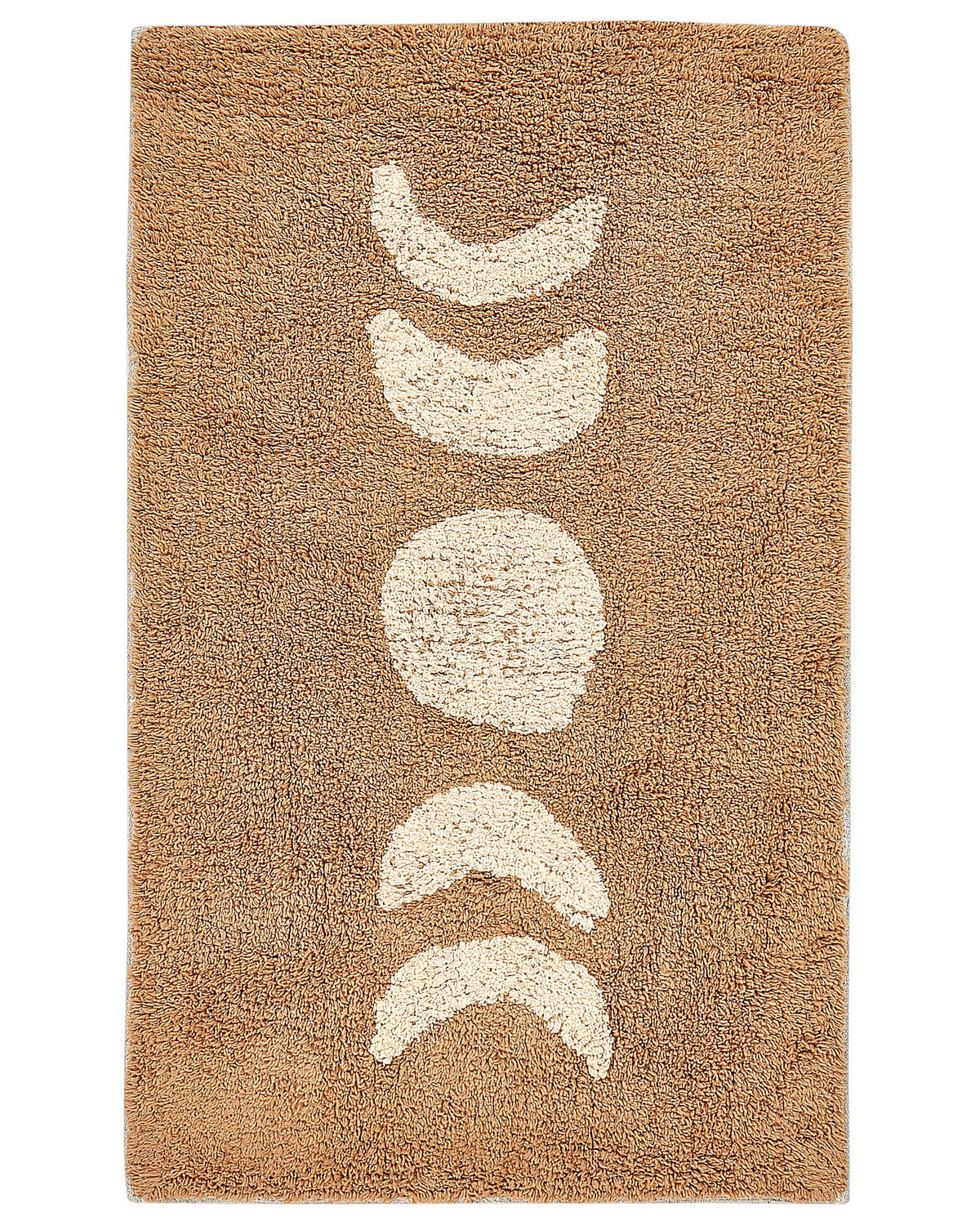 BADEMATTE Braun 50 x 80 cm Esme - Beige/Braun, Textil (50/80cm) - Beliani