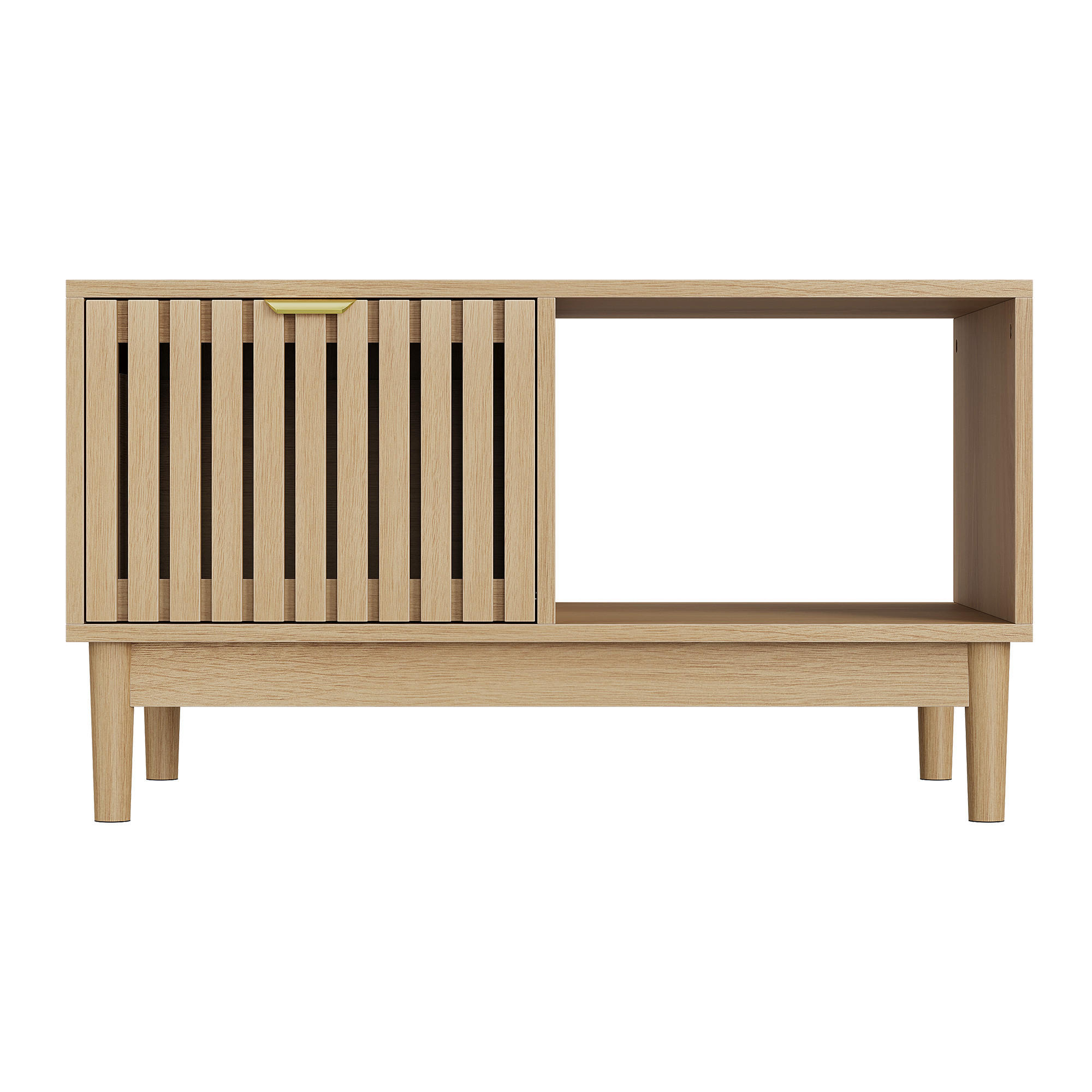 COUCHTISCH Eichefarben 80/50/45 cm - Eichefarben, Holzwerkstoff (50/80/45cm) - PANGIVO