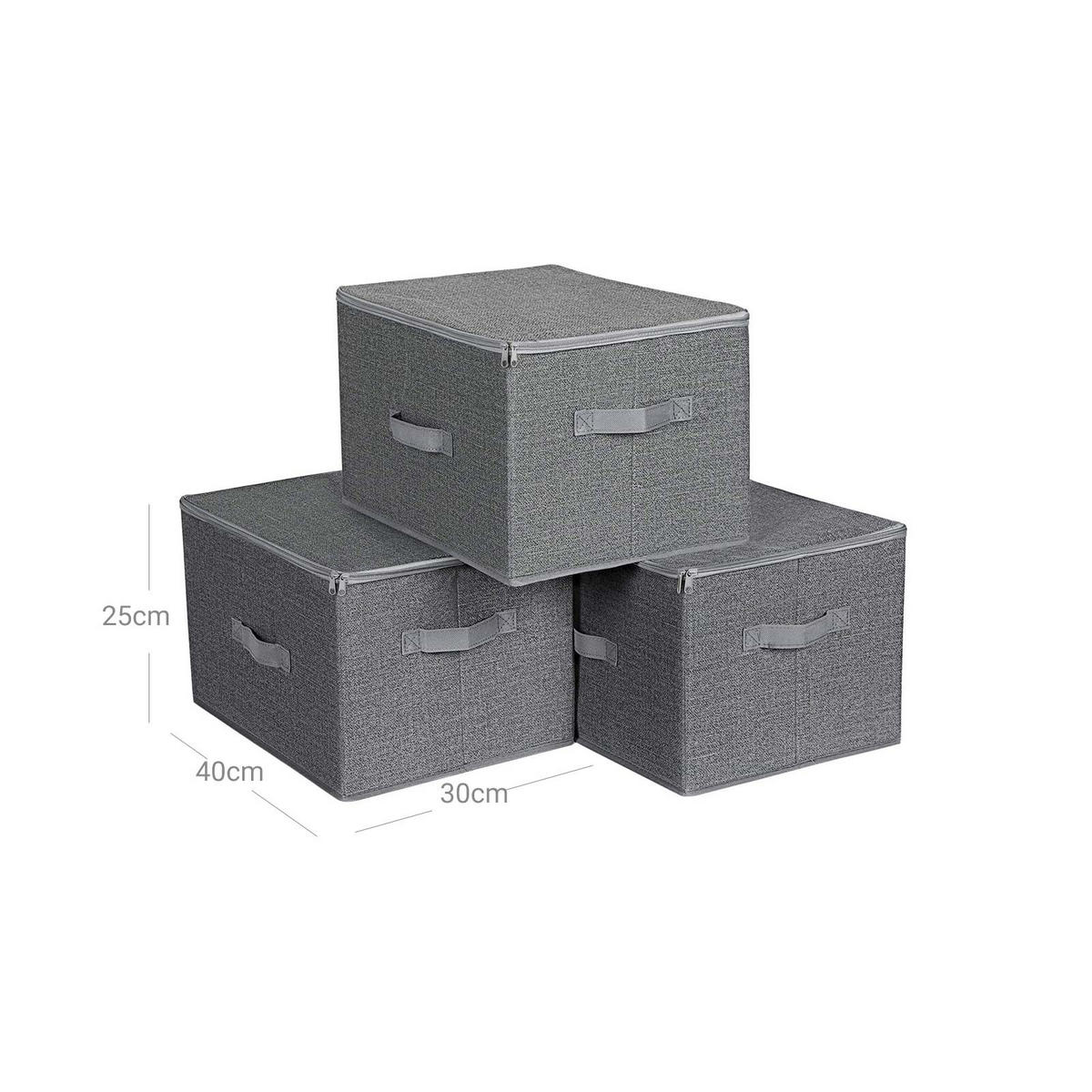 AUFBEWAHRUNGSBOX BANGUI - Grau, Textil (30/25/40cm) - Hansiro
