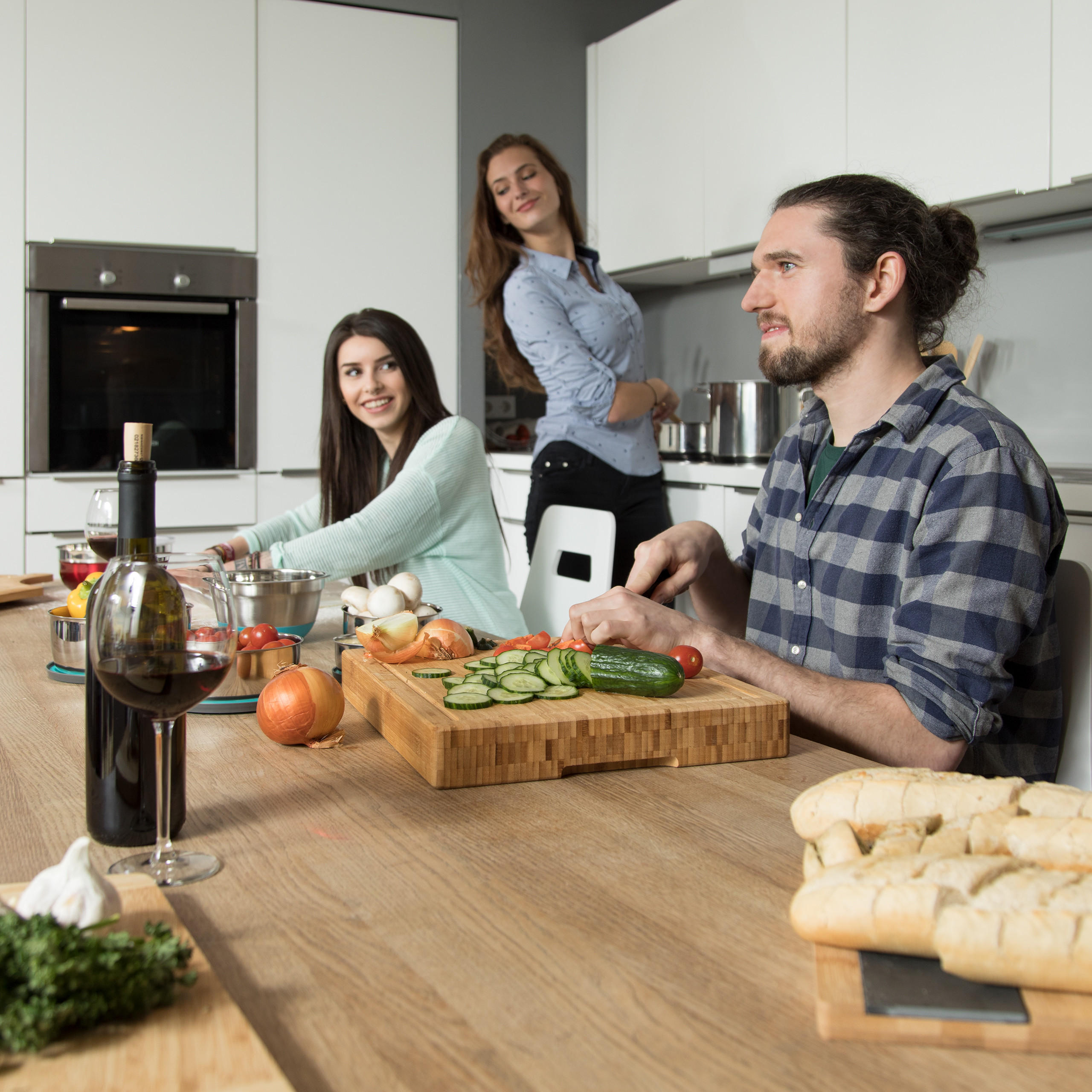 TRANCHIERBRETT - Hellbraun, Holz (45/35cm) - Relaxdays