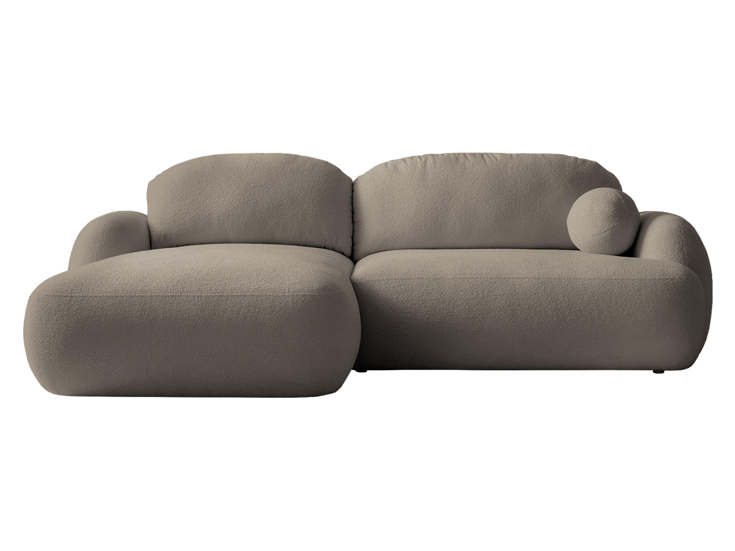 ECKSOFA Mayo, Seite: Links - Hellbraun/Schwarz, Holz/Kunststoff (275/175cm) - MIRJAN24