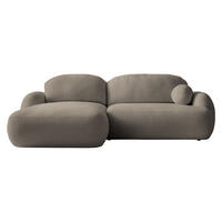 ECKSOFA Mayo, Seite: Links - Hellbraun/Schwarz, Holz/Kunststoff (275/175cm) - MIRJAN24