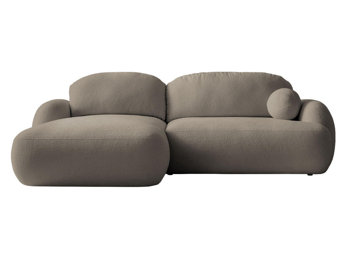 ECKSOFA Mayo, Seite: Links - Hellbraun/Schwarz, Holz/Kunststoff (275/175cm) - MIRJAN24