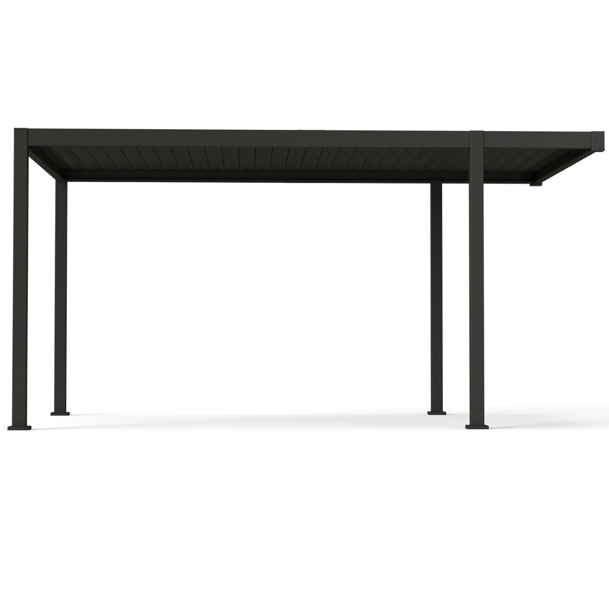 CARPORT Mirador 111 Classic Anthrazit freistehend 3 x 5 m verstellbares Lamellendach - Anthrazit, Kunststoff (80/175/120cm) - Green Spirit